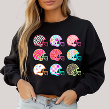 Load image into Gallery viewer, Girly Neon Helmets in Black Sweatshirt