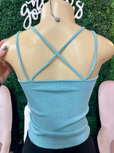 Load image into Gallery viewer, Cross Me Ribbed Bamboo Tank