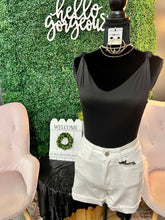 Load image into Gallery viewer, Maya White Distressed Zenana Shorts