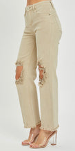 Load image into Gallery viewer, Raquel Distressed Straight Leg Sand Jeans by Risen