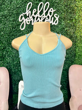 Load image into Gallery viewer, Cross Me Ribbed Bamboo Tank