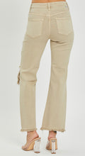 Load image into Gallery viewer, Raquel Distressed Straight Leg Sand Jeans by Risen
