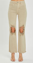 Load image into Gallery viewer, Raquel Distressed Straight Leg Sand Jeans by Risen