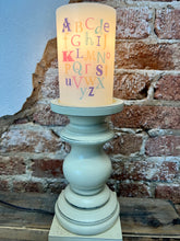 Load image into Gallery viewer, Alphabet Pastel Candle Sleeve