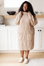 Load image into Gallery viewer, Bundled Beauty Turtleneck Sweater Dress
