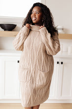 Load image into Gallery viewer, Bundled Beauty Turtleneck Sweater Dress
