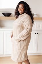 Load image into Gallery viewer, Bundled Beauty Turtleneck Sweater Dress

