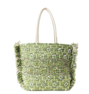 Garden Lattice Carryall Tote Bag
