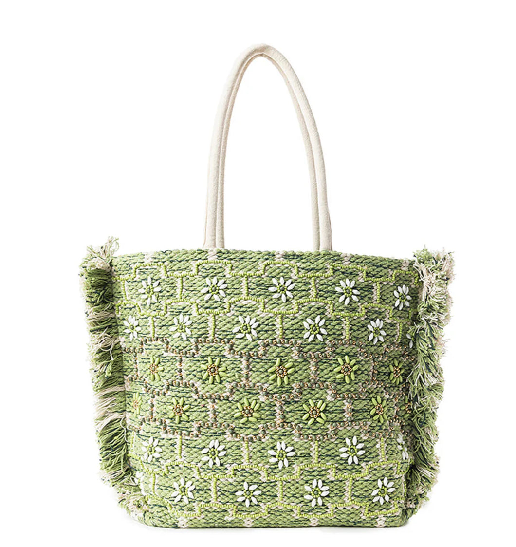Garden Lattice Carryall Tote Bag