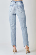 Load image into Gallery viewer, Juniper Crossover Distressed Girlfriend Jeans by Risen
