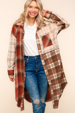 Load image into Gallery viewer, Flannel Plaid Oversized Shacket with Pockets
