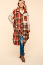 Load image into Gallery viewer, Flannel Plaid Oversized Shacket with Pockets
