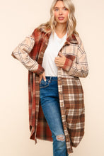 Load image into Gallery viewer, Flannel Plaid Oversized Shacket with Pockets
