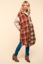 Load image into Gallery viewer, Flannel Plaid Oversized Shacket with Pockets
