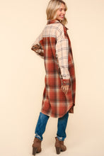 Load image into Gallery viewer, Flannel Plaid Oversized Shacket with Pockets
