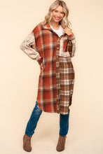 Load image into Gallery viewer, Flannel Plaid Oversized Shacket with Pockets
