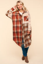 Load image into Gallery viewer, Flannel Plaid Oversized Shacket with Pockets
