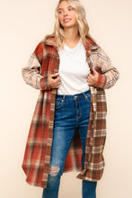 Load image into Gallery viewer, Flannel Plaid Oversized Shacket with Pockets
