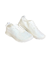 Load image into Gallery viewer, Mayo Glitter Sneakers in White

