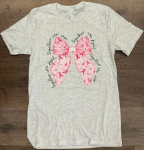 Load image into Gallery viewer, Breast Cancer Bow Graphic T
