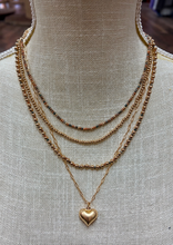Load image into Gallery viewer, Hearts &amp; Golden Hues Layered Necklace
