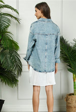 Load image into Gallery viewer, Dazzling Denim Rhinestone Jacket
