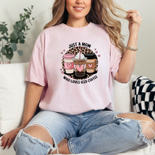 Load image into Gallery viewer, Just a Mom Who Loves Iced Coffee Graphic Tee
