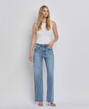Load image into Gallery viewer, 90'S SUPER HIGH RISE MEDIUM WASH WIDE JEANS
