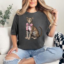 Load image into Gallery viewer, Leopard Bow Graphic Tee
