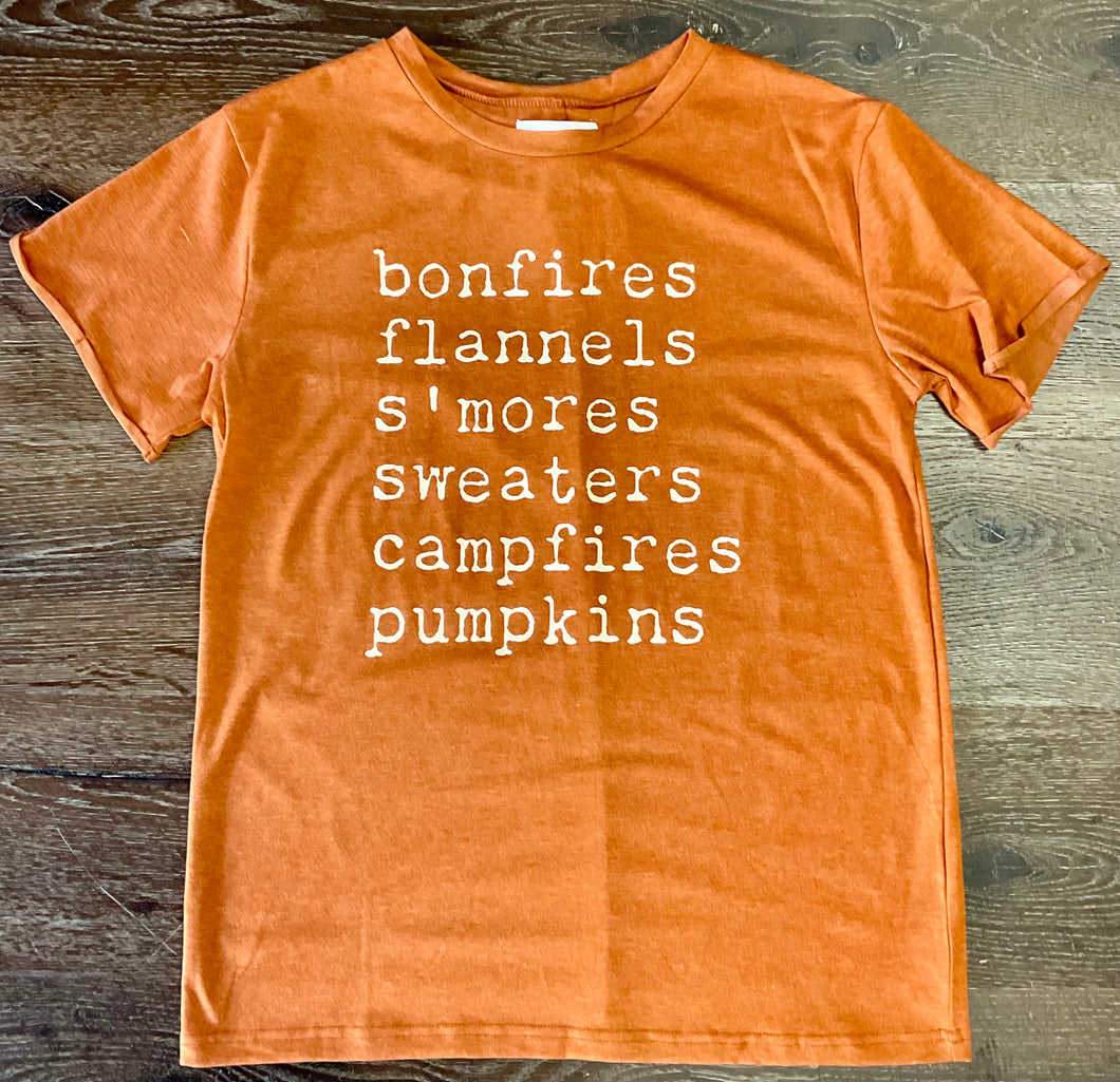 Bonfire, Pumpkin, & Flannels