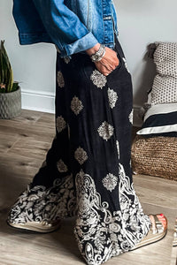 Boho Drawstring Wide Leg Pants