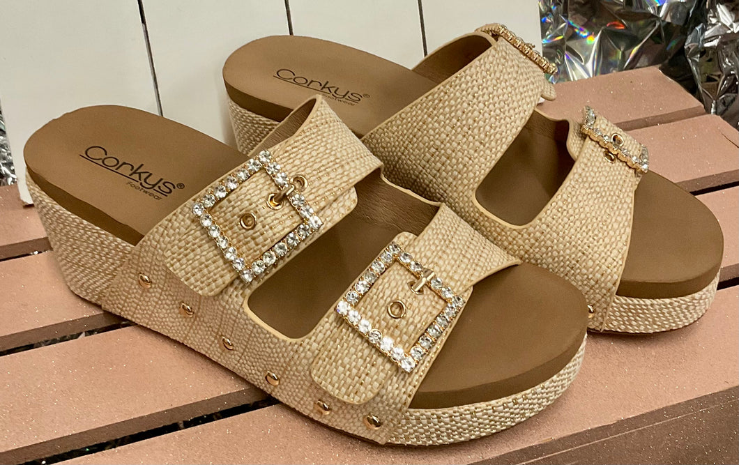 Main Squeeze Raffia Wedge