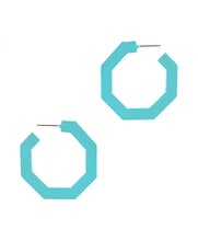 Load image into Gallery viewer, Plastic AB Coating Geometric Hoop Earring
