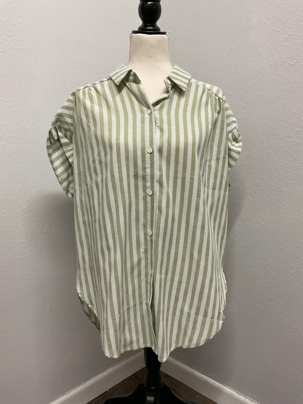 Sage Spirit Striped Top