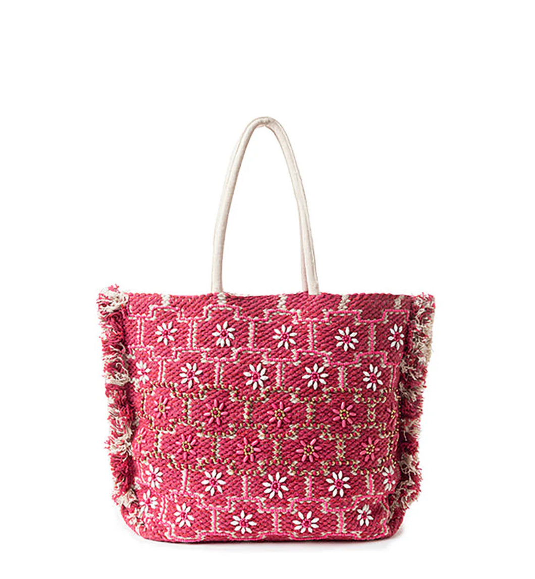 Garden Lattice Carryall Tote Bag