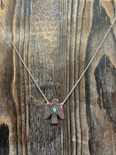 Load image into Gallery viewer, Genuine Turquoise Thunderbird Sterling Silver Pendant Necklace
