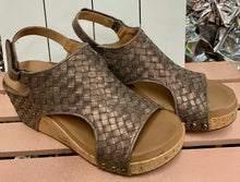 Load image into Gallery viewer, Carley Bronze Woven Wedge
