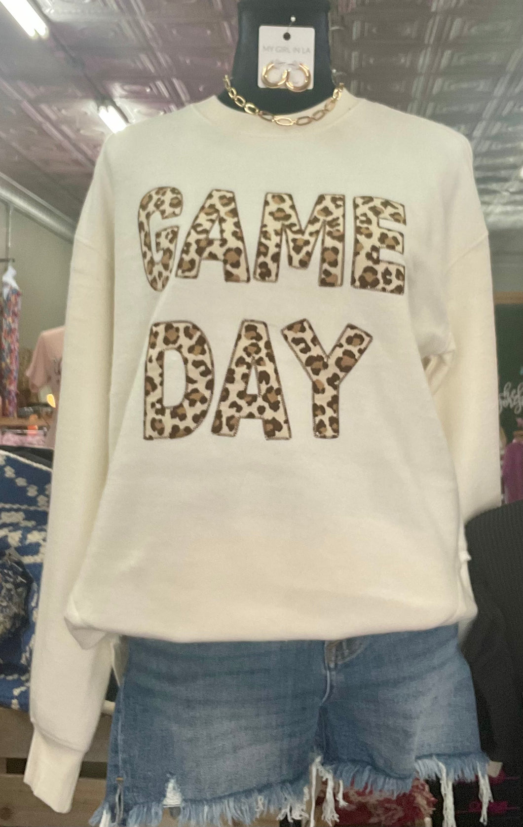 Leapord Game Day Crewneck