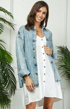 Load image into Gallery viewer, Dazzling Denim Rhinestone Jacket
