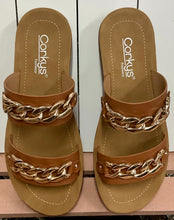 Load image into Gallery viewer, Seeing Double Cognac Sandal

