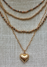 Load image into Gallery viewer, Hearts &amp; Golden Hues Layered Necklace
