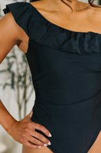 Load image into Gallery viewer, A Tan Line Happiness One Piece Swim Suit in Black
