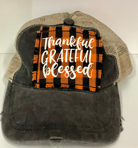 Thankful Grateful Blessed Trucker Hat