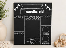 Load image into Gallery viewer, Baby’s First Year Milestone Chalkboard
