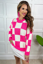 Load image into Gallery viewer, Paisley Checkered Sweater
