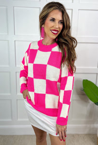 Paisley Checkered Sweater