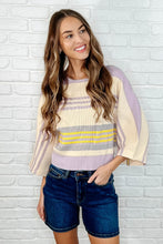 Load image into Gallery viewer, Barely Justified Striped Dolman Sleeve Top
