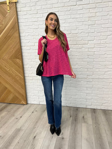 Basically Flowing Dolman Sleeve Top in Hot Pink