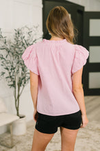Load image into Gallery viewer, Beauty &amp; Brains Textured Split Neck Blouse
