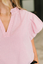 Load image into Gallery viewer, Beauty &amp; Brains Textured Split Neck Blouse
